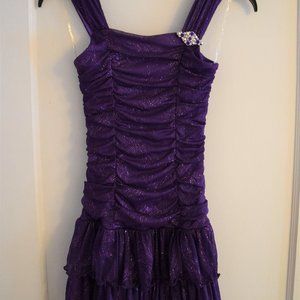 Girls Party Special Occasion Dress Purple Size 10